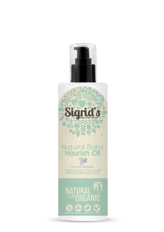 Natural Baby Nourish Oil, with organic extracts
